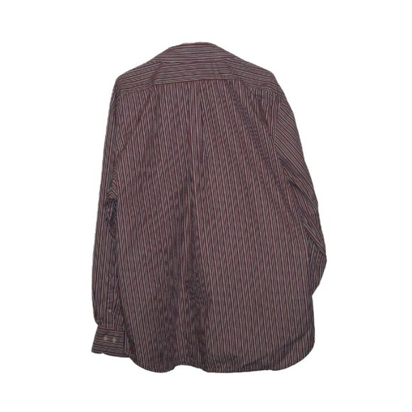 Peter Millar Red, White and blue vertical striped button down pocketed long slv - Picture 2 of 7